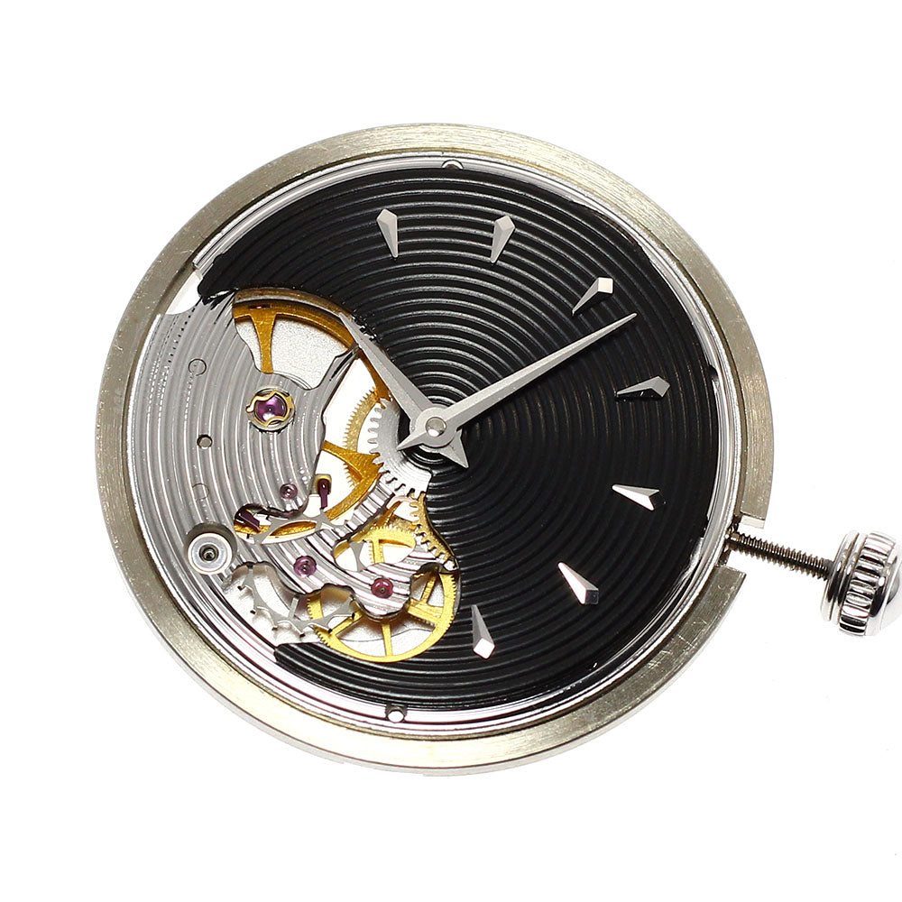 Movement Cal. Unknown black Dial Hand Winding Men's Watch_J-67