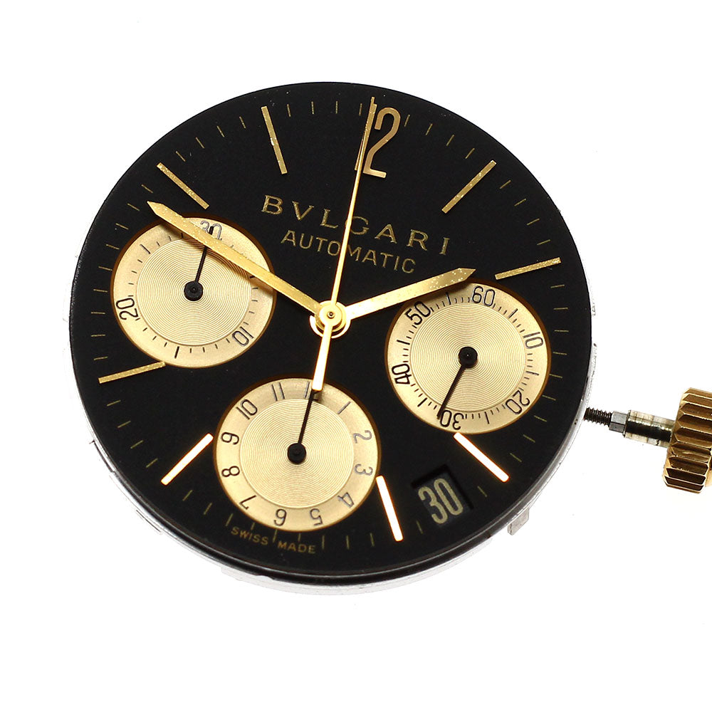 BVLGARI Movement Date Chronograph Cal.080-MBBV Black / gold Dial Automatic Men's Watch_J-69