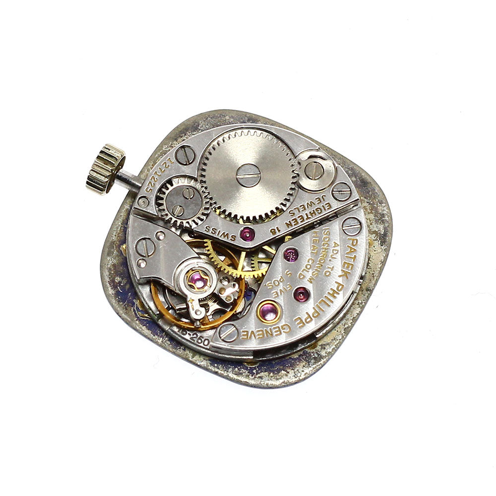 PATEK PHILIPPE Cal.16-250 Movement Navy Dial Hand Winding Ladies Watch_J-94