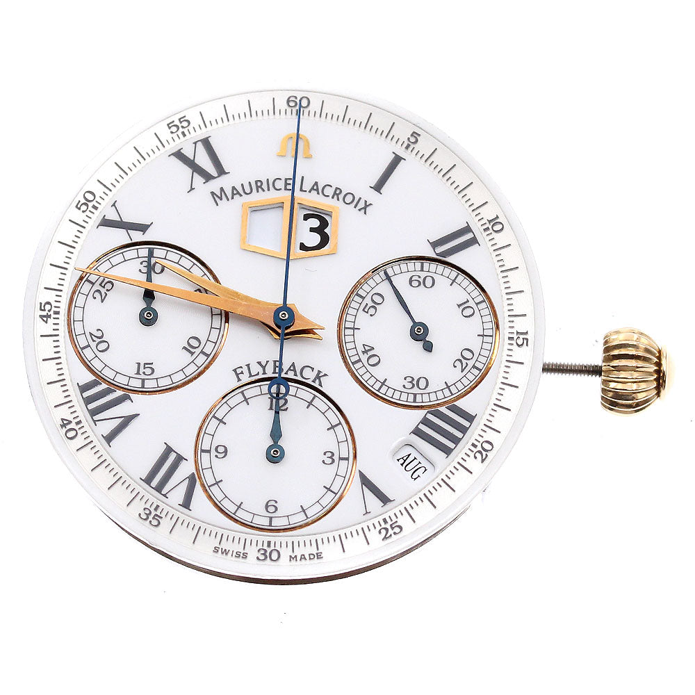 MAURICE LACROIX Flyback Movement Date Chronograph Cal.2892A2 white Dial Automatic Men's Watch_J-9