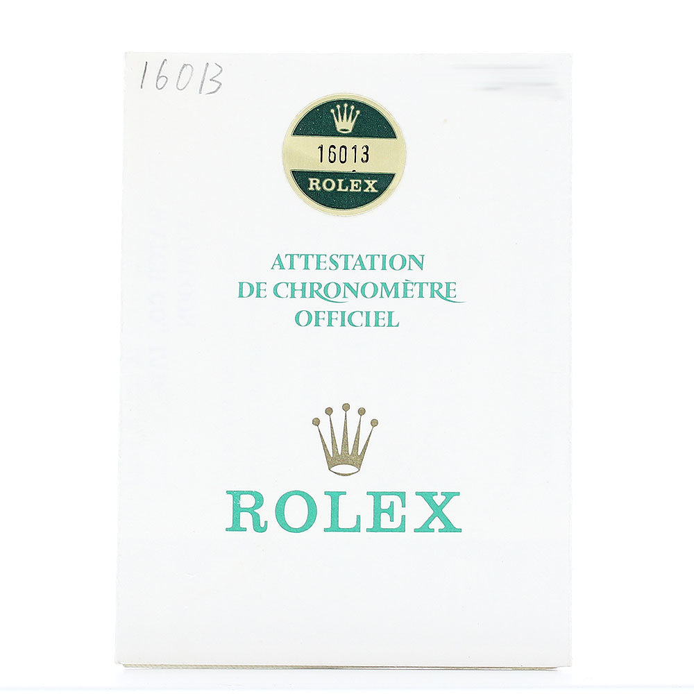 ROLEX 16013 Warranty card_R-10
