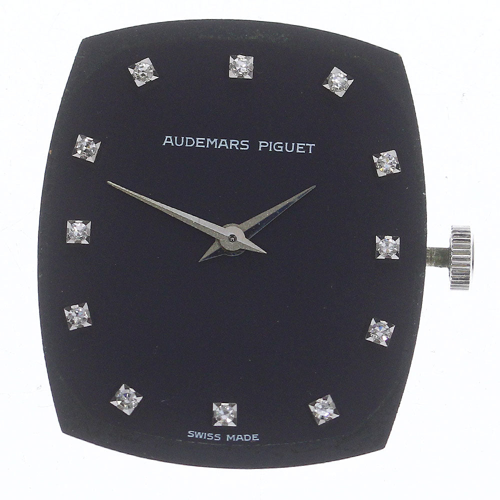 AUDEMARS PIGUET 12P diamond cal.2080 movement black Dial Hand Winding Men's Watch_V-64